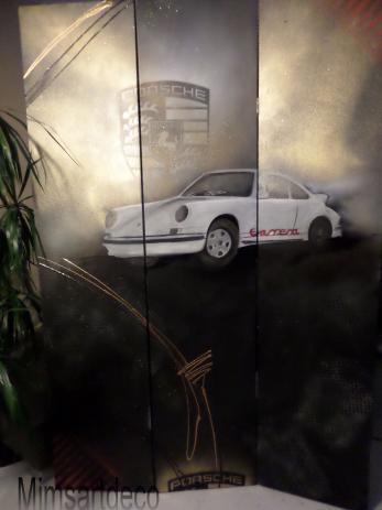 Paravent tableau porsche 