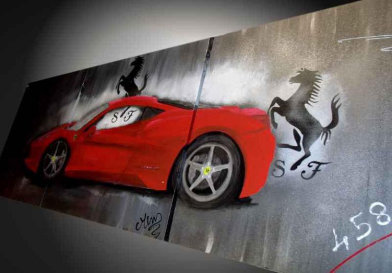 tableau moderne Ferrari