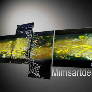 Vente tableaux de peintures abstraites Jaune Orange