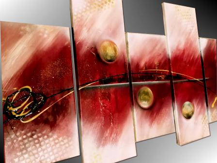 Tableau abstrait rouge 