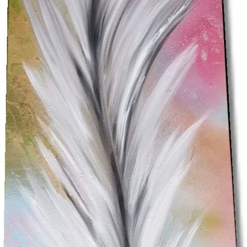 Tableau plume blanche