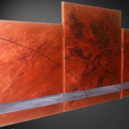 Tableau abstrait marron Blazir