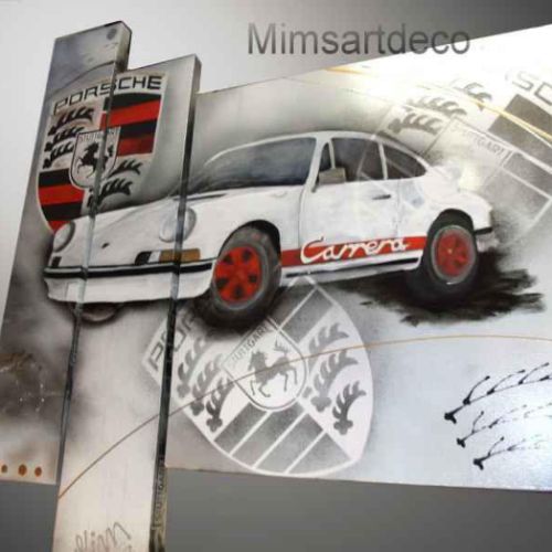 TABLEAU PORSCHE CARRERA 1972 BLANCHE