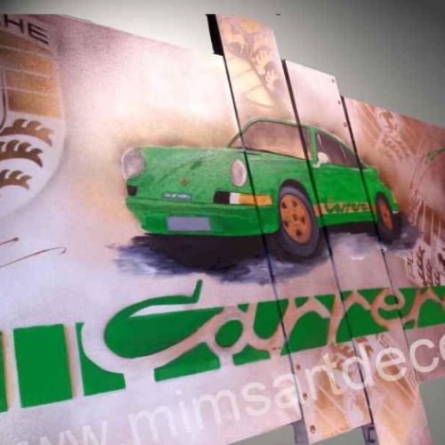 TABLEAU PORSCHE VERTE