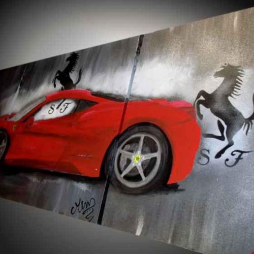 TABLEAU FERRARI ROUGE