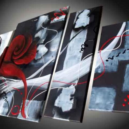 Tableau rose rouge Virgile