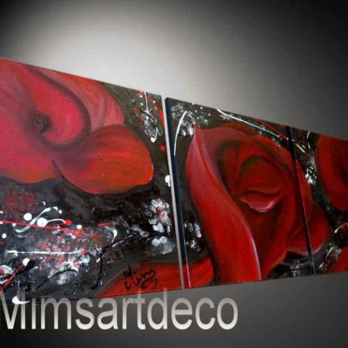 Tableaux rouge ardent