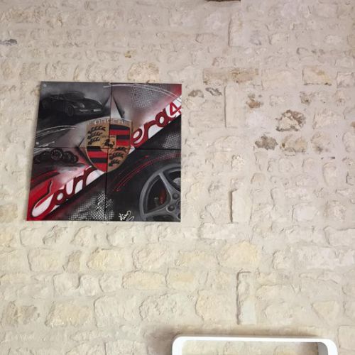 TABLEAU PORSCHE deco salon moderne
