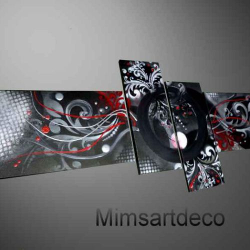 Tableau Baroque Rouge et noir