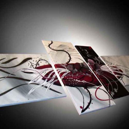 Tableau abstrait fleurs Stella Gemella