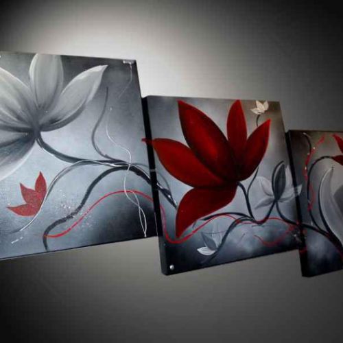 Tableau Fleur Bora Bora Noir