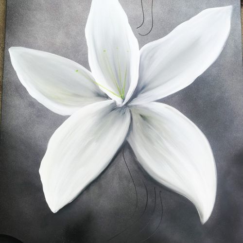 Tableau xxl lys blanc