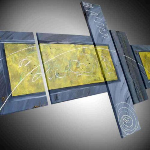 Tableau jaune gris Limelight