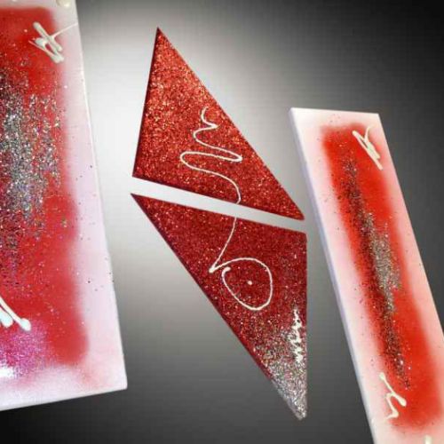 Tableau Metal Flake Rouge