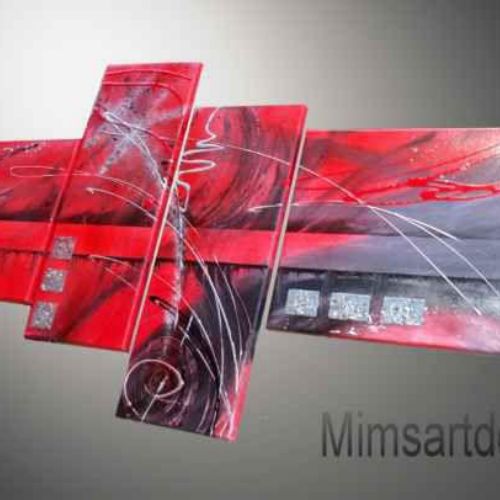 Tableau abstrait Red In