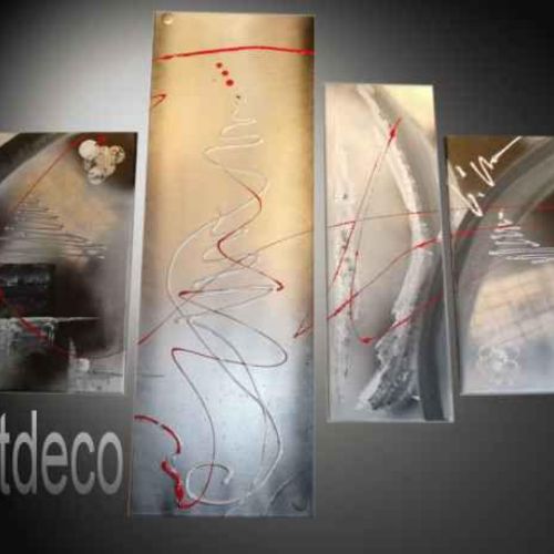 Tableaux moderne gris et noir Chaos