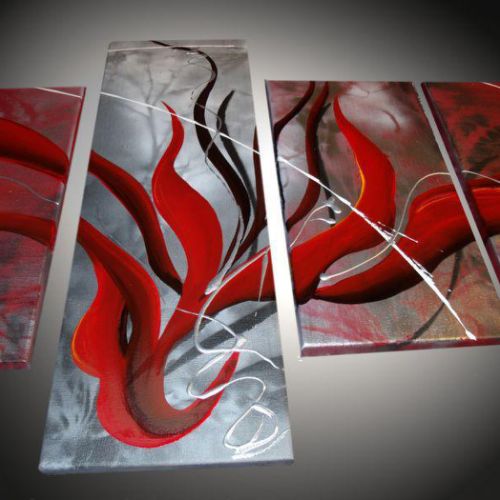 art abstrait red wisp