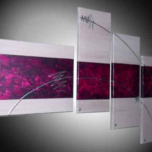 Tableau mauve grand format Malva