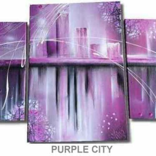 Tableau Abstrait PURPLE CITY