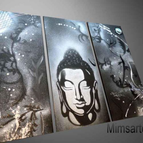 Tableau abstrait Bouddha Zen