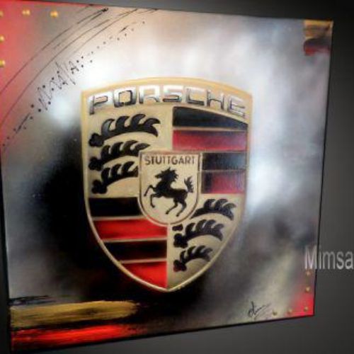 Tableau Logo Porsche 1 toile