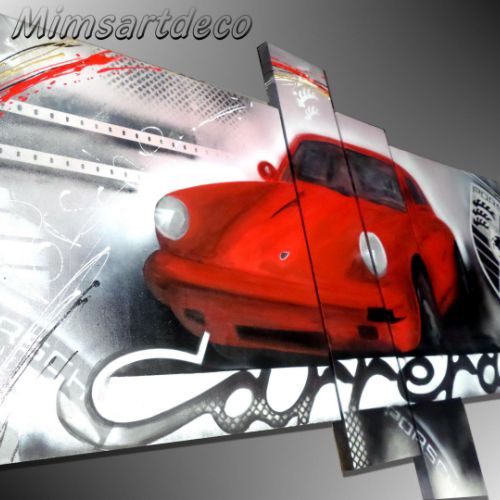 Tableau design PORSCHE ROUGE XXL