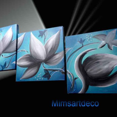 Tableau Bora Bora bleu