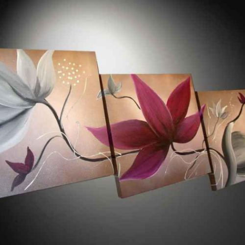 Tableau Bora Bora fuschia marron