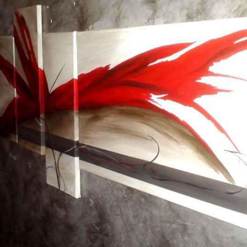 Rita Tableau fleur rouge