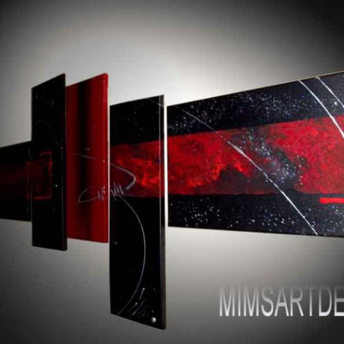 L‘Etna tableaux moderne noir , rouge