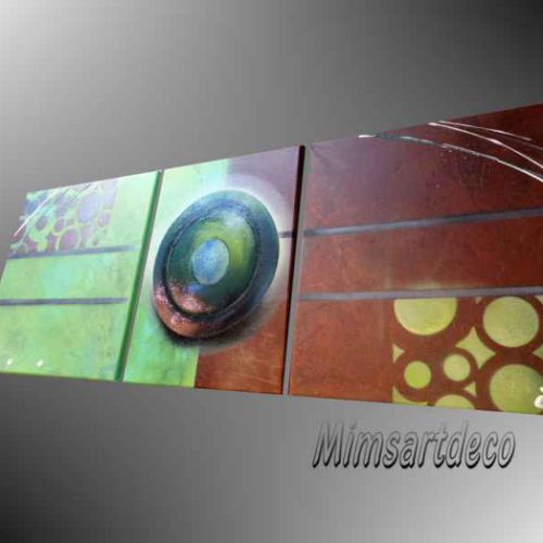 Tableau contemporain Sonoribulle vert