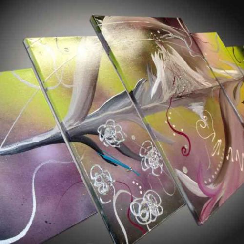 Tableaux Fuji Horloge