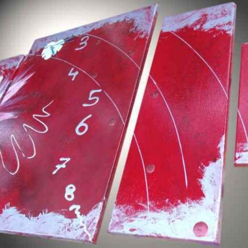 Passion Tableau horloge rouge