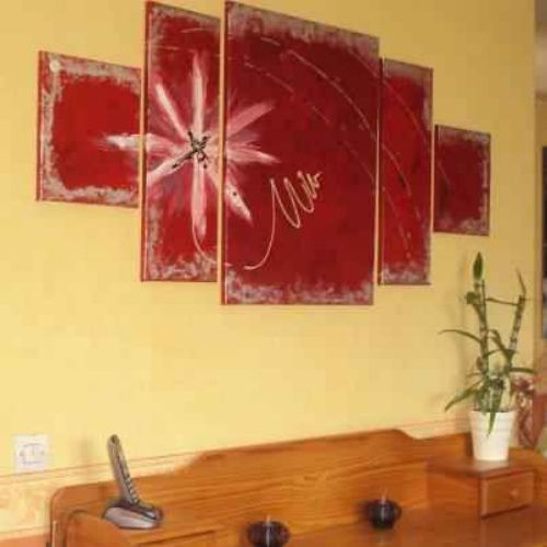 TABLEAU deco rouge